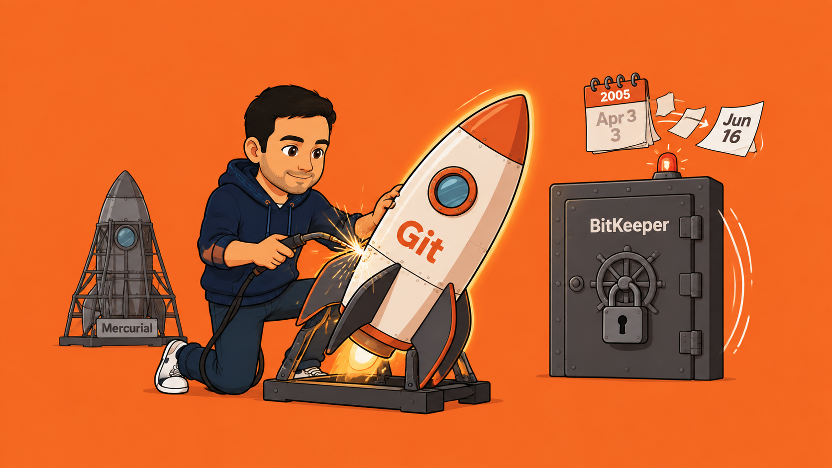 تاریخچه کوتاهی از گیت (git)