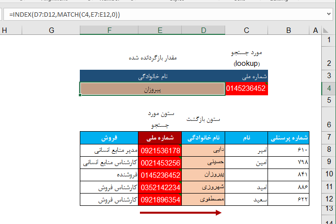 جستجو به سمت راست و چپ