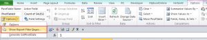 Report Filter پیوت تیبل (pivot table)