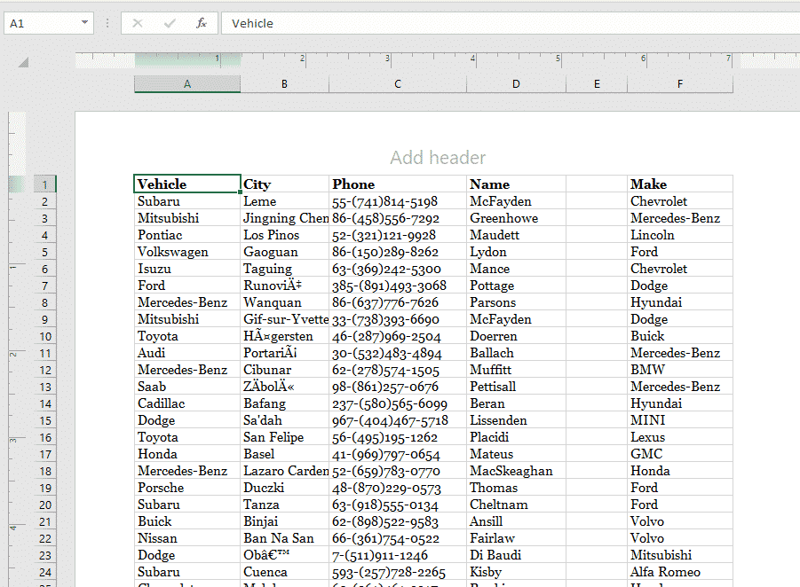 اصلاح محدوده پرینت در اکسل (print area)