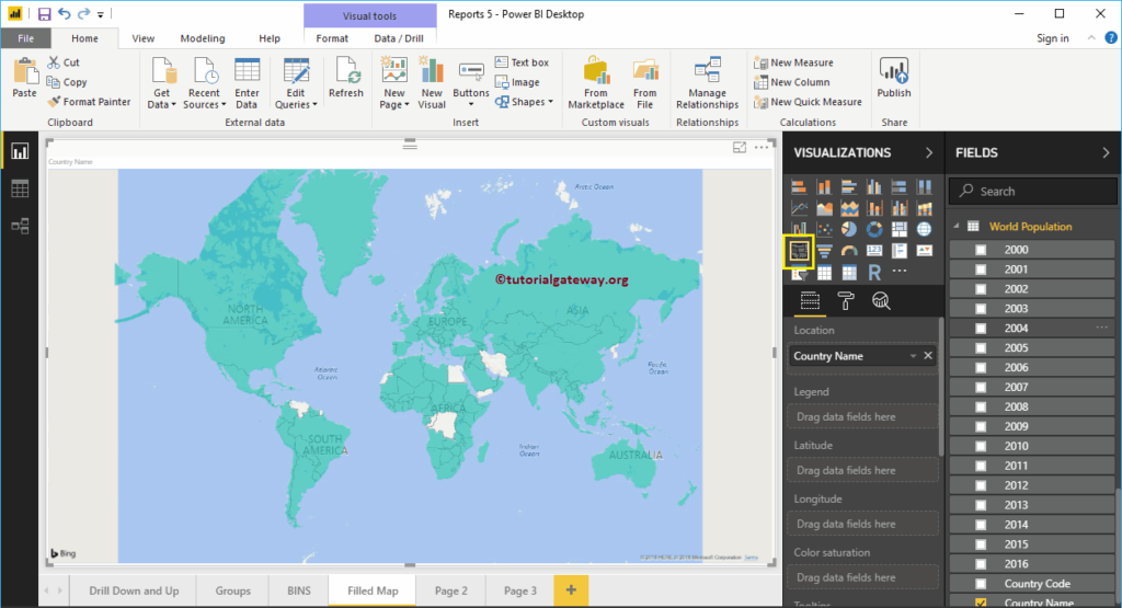 نقشه های رنگی (Filled Map)