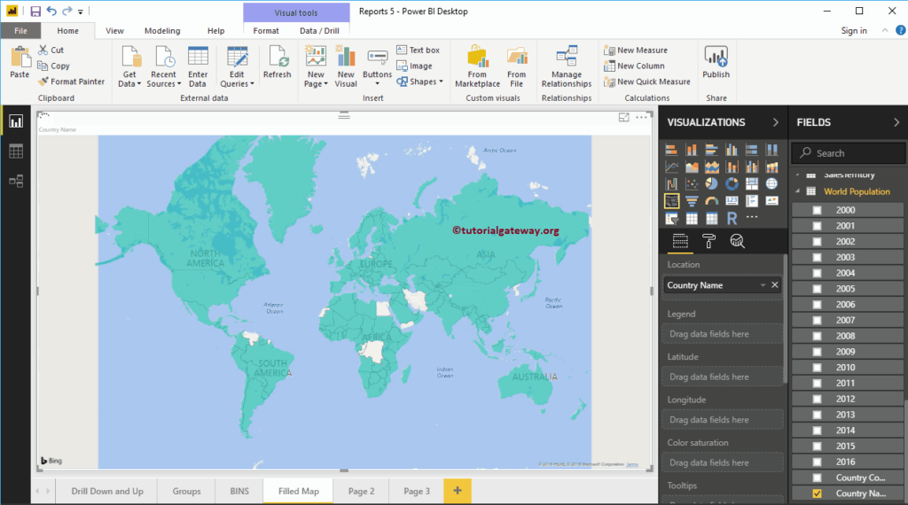 نقشه های رنگی (Filled Map)