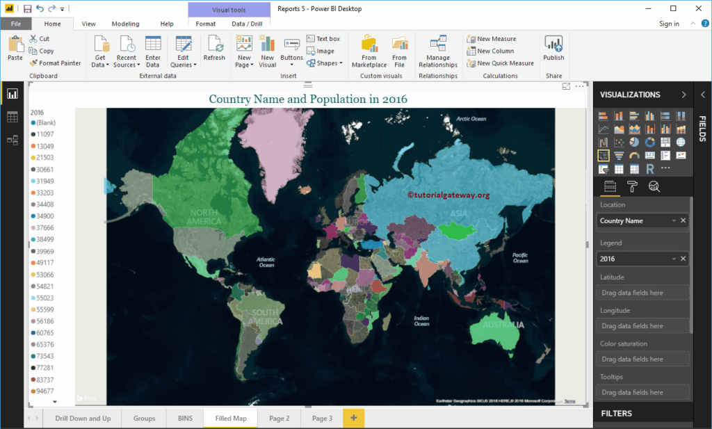 نقشه های رنگی (Filled Map)