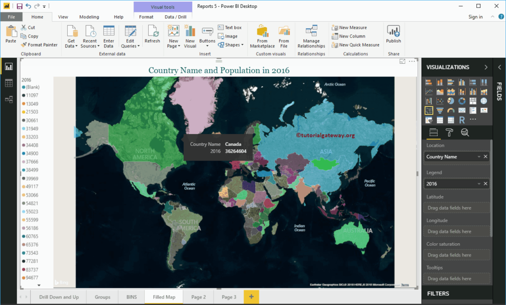 نقشه های رنگی (Filled Map)