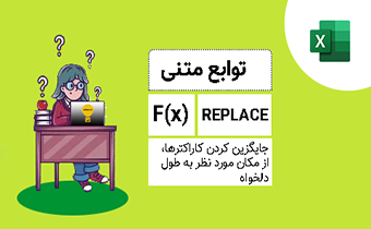 جایگزین کردن کاراکترها با استفاده از تابعreplace- دوره فرمول های اساسی در اکسل