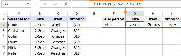 xlookup و برگرداندن چندین مقدار